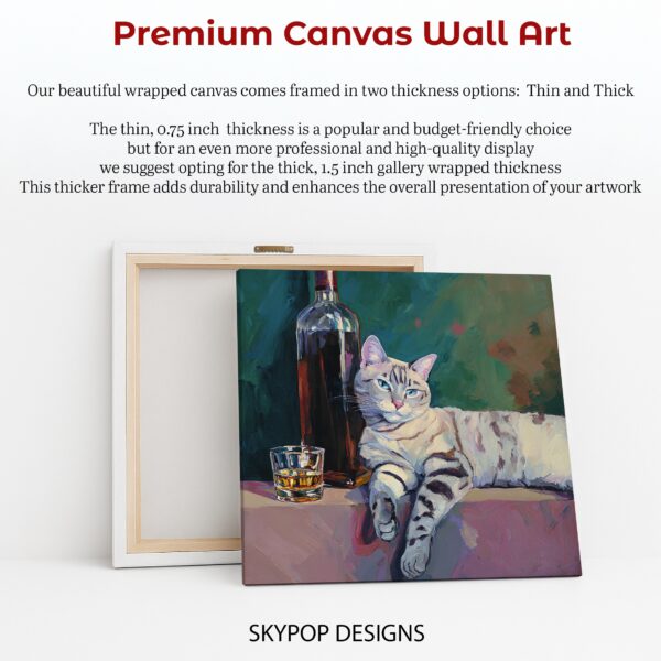 Cat and Wine Art