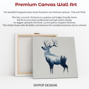 Deer Forest Silhouette Art