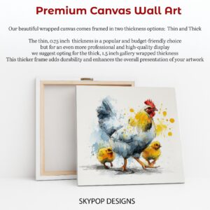 Rooster and Chicks Art