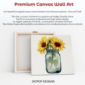 Sunflower Mason Jar Art