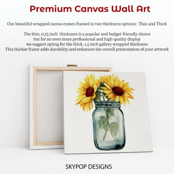 Sunflower Mason Jar Art