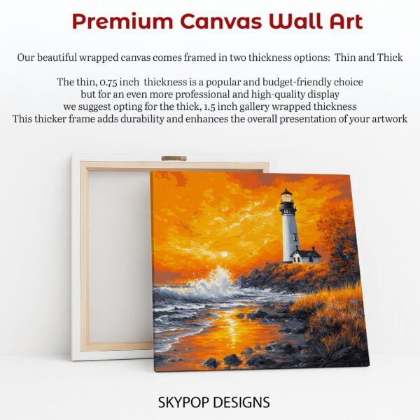 Lighthouse Sunset Art