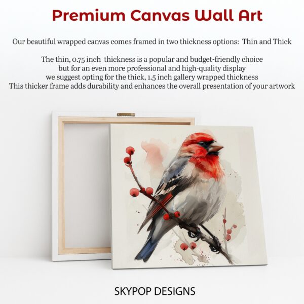 Red Finch Bird Art