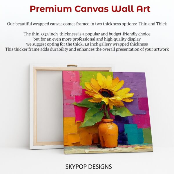 Sunflower Vase Art