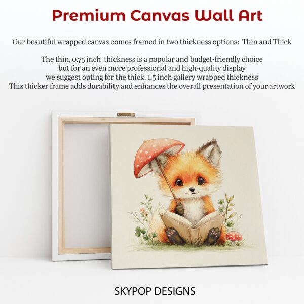Fox Reading Book Art