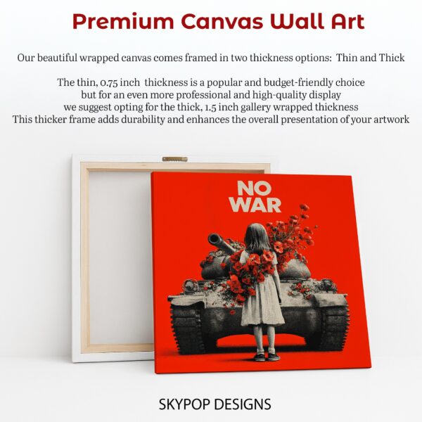 No War Tank Flowers Art