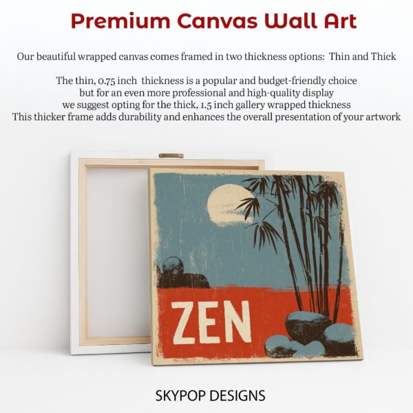 Zen Bamboo Moon Art
