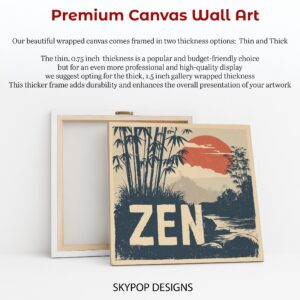 Zen Bamboo Sunset Art