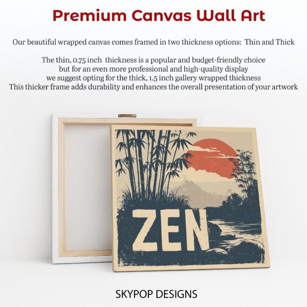 Zen Bamboo Sunset Art