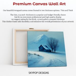 Snowy Barn Winter Landscape Art