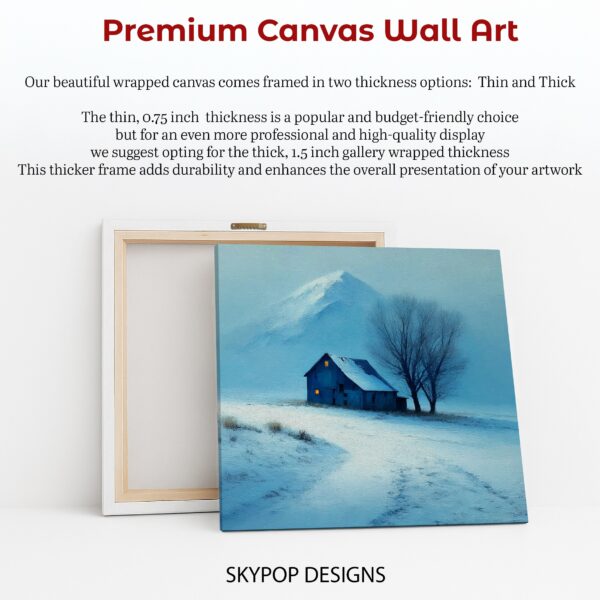 Snowy Barn Winter Landscape Art