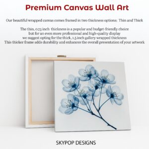 Blue Cherry Blossom Art