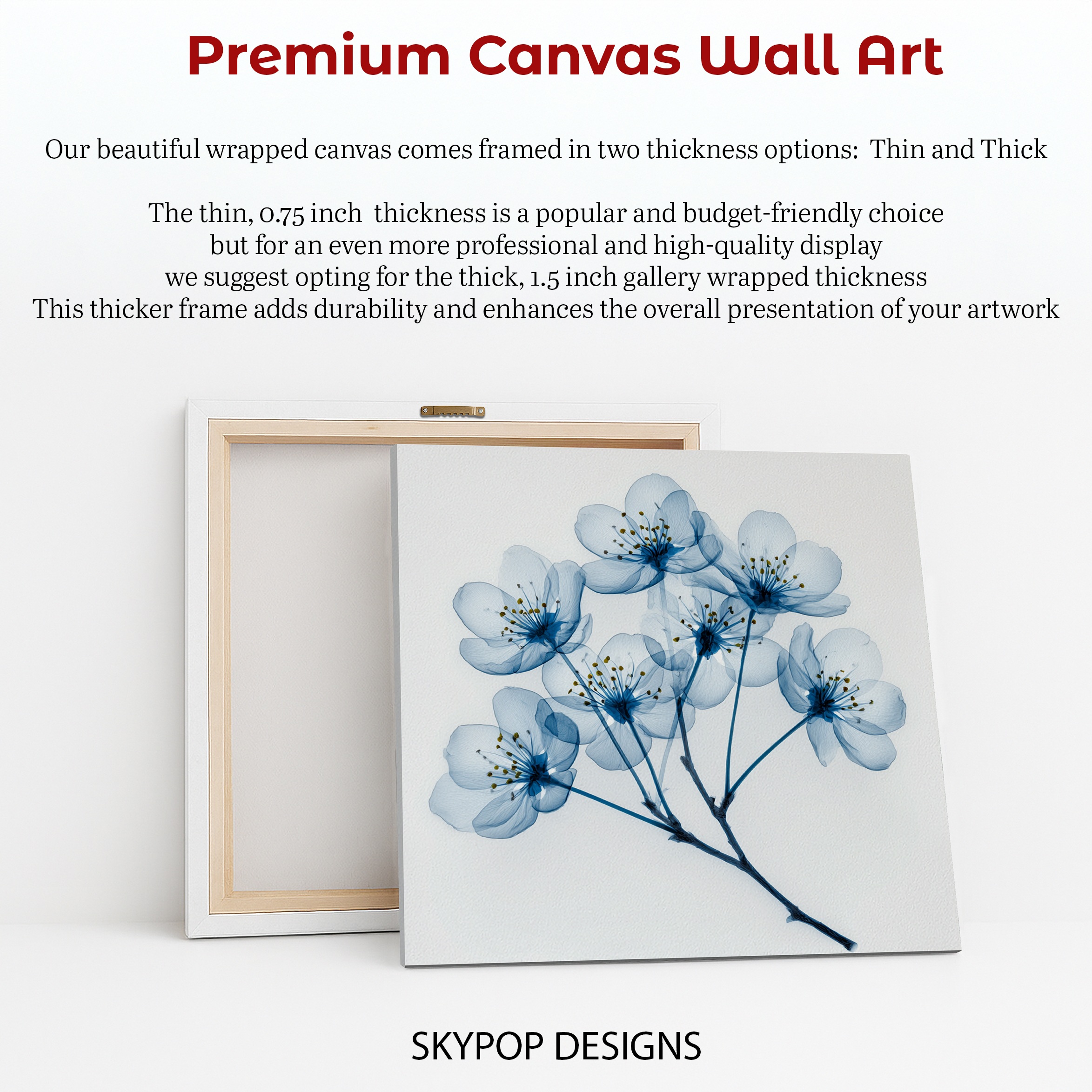 6.jpg Blue Cherry Blossom Art