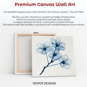 Blue Cherry Blossom Art