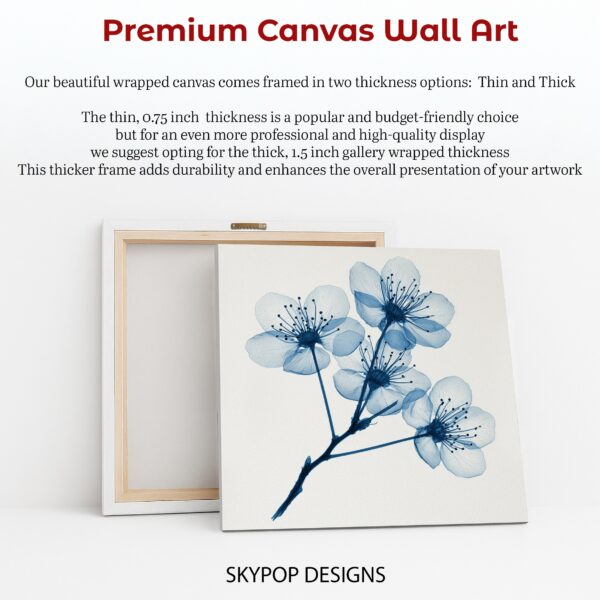 Blue Cherry Blossom Art