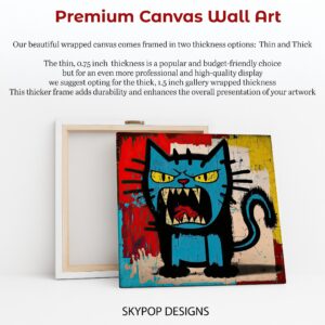 Blue Cat Grin Art