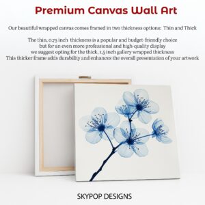 Blue Cherry Blossom Art