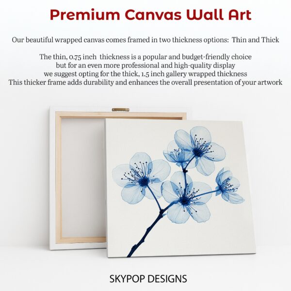 Blue Cherry Blossom Art