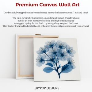 Blue Cherry Blossom Art