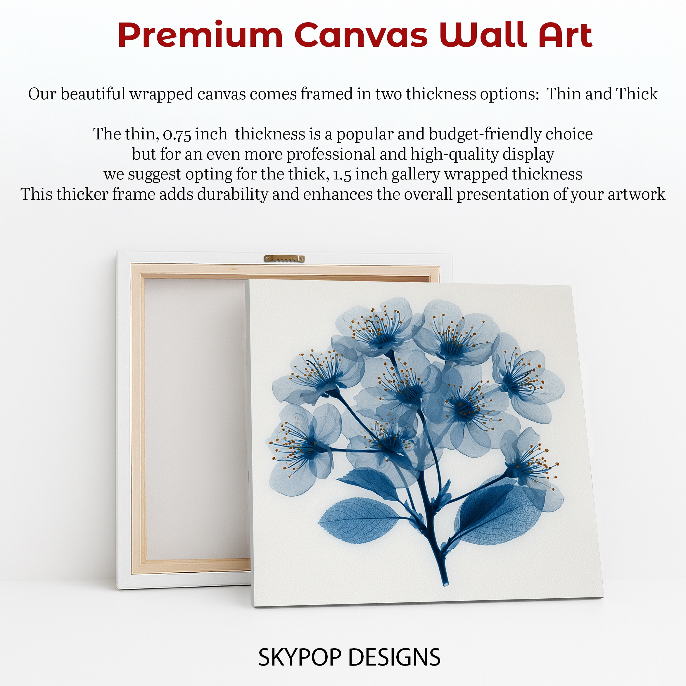 6.jpg Blue Cherry Blossom Art