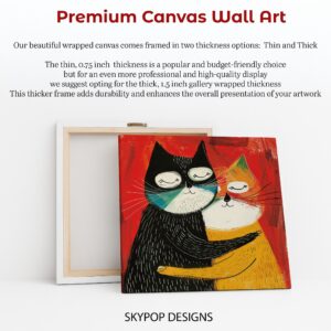 Hugging Cats Art