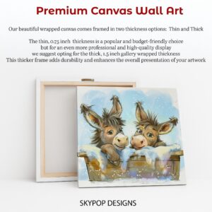 Donkey Friends Winter Art