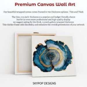 Blue and Gold Agate Art