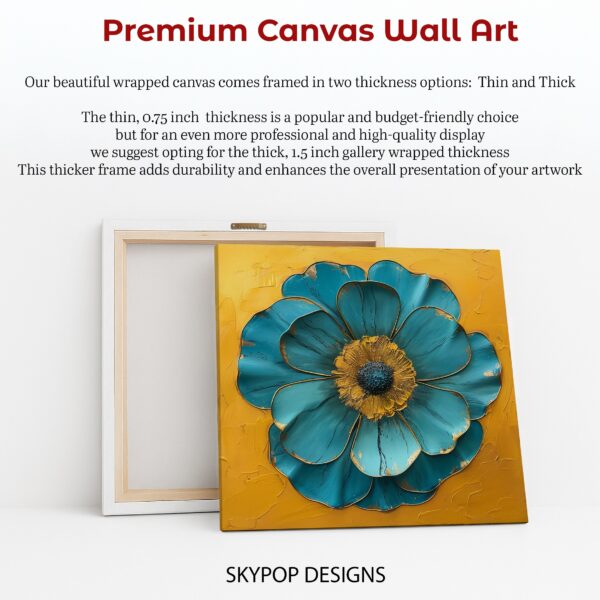 Turquoise Bloom Art