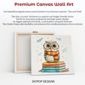 Owl Book Stack Art