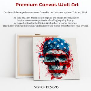 American Skull Flag Art