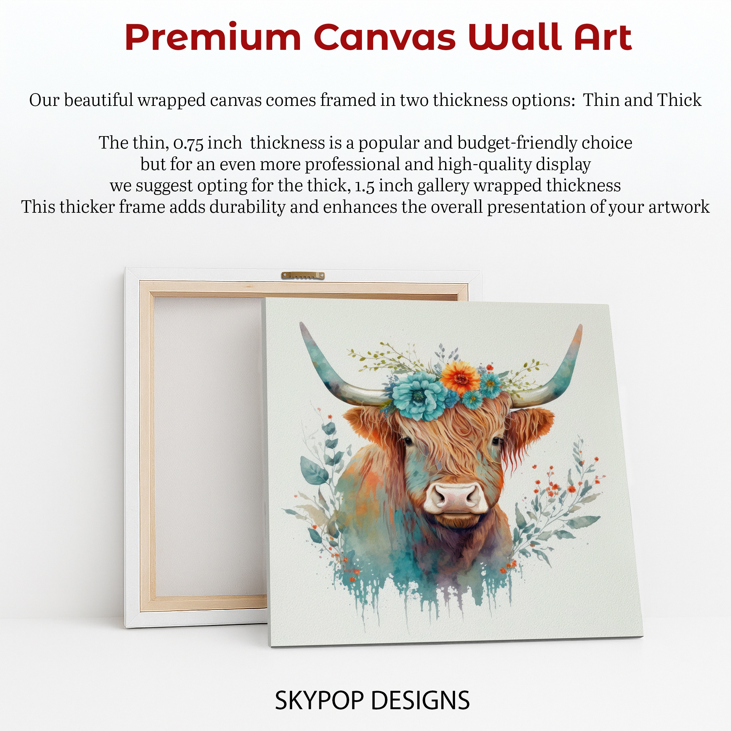 6.jpg Highland Cow Floral Crown Art