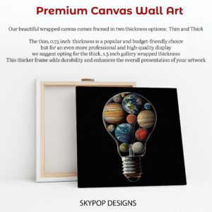 Solar System Lightbulb Art