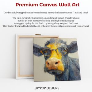 Cow with Glasses Art