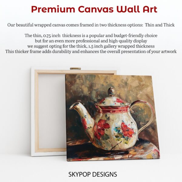 Vintage Floral Teapot Art