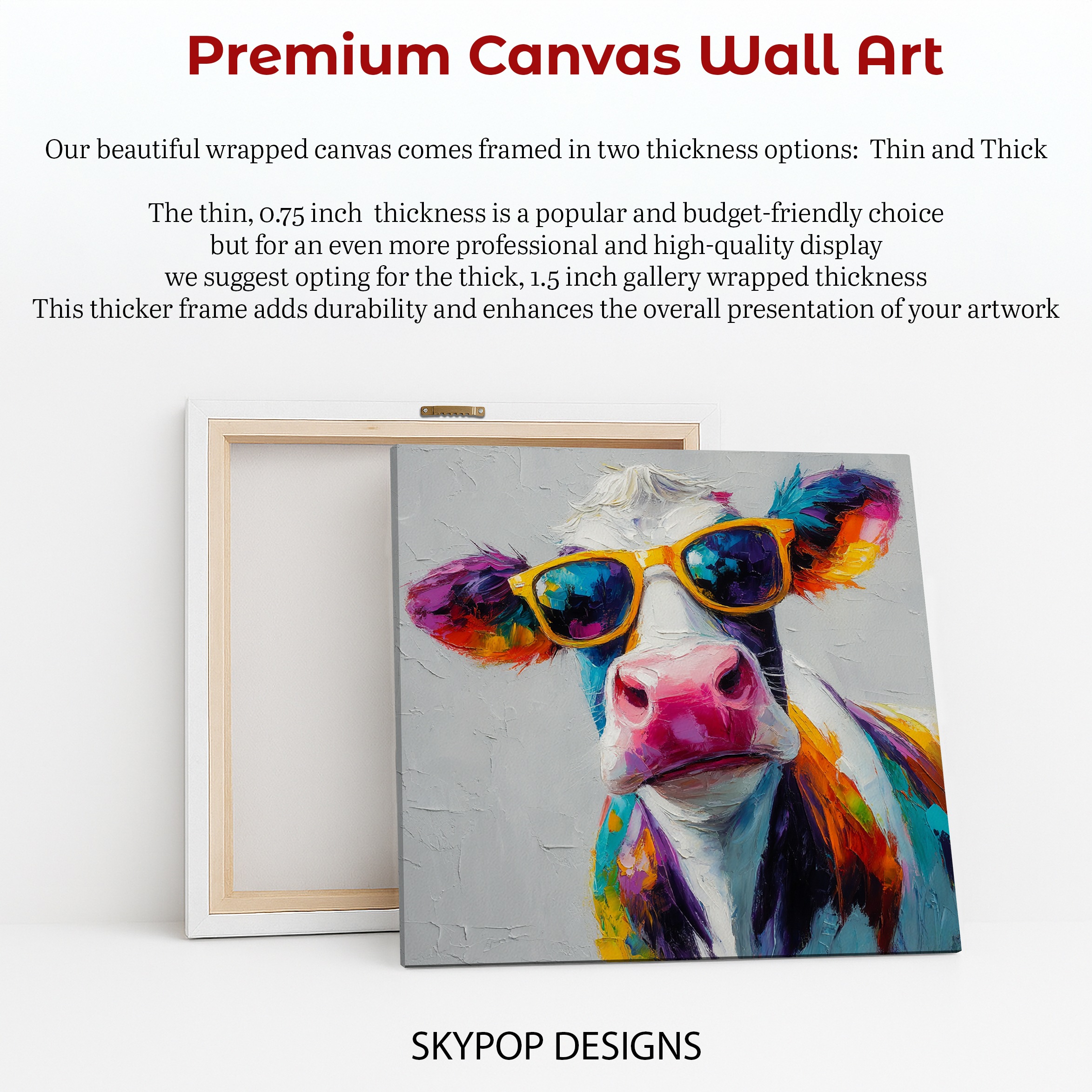 6.jpg Colorful Cow Art