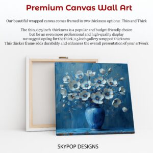 Blue Floral Vase Art