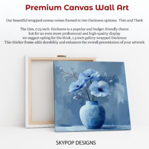 Blue Poppy Vase Art