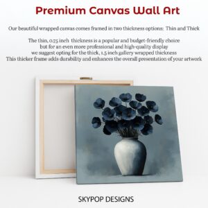 Blue Poppy Vase Art
