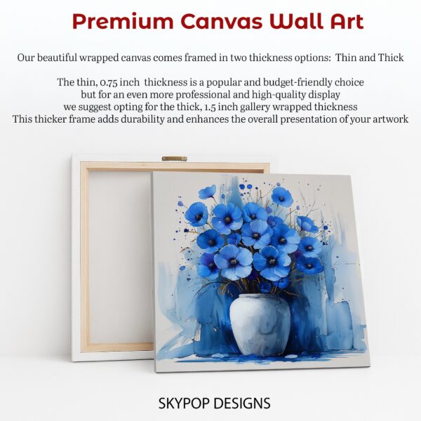 Blue Poppy Bouquet Art