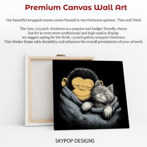 Monkey Cat Cuddle Art