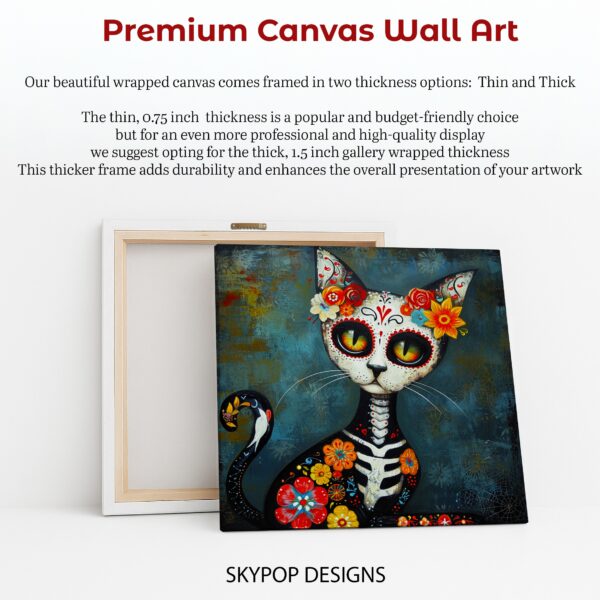 Day of the Dead Cat Art