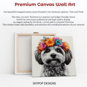 Dog Floral Crown Art
