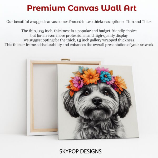 Dog Floral Crown Art