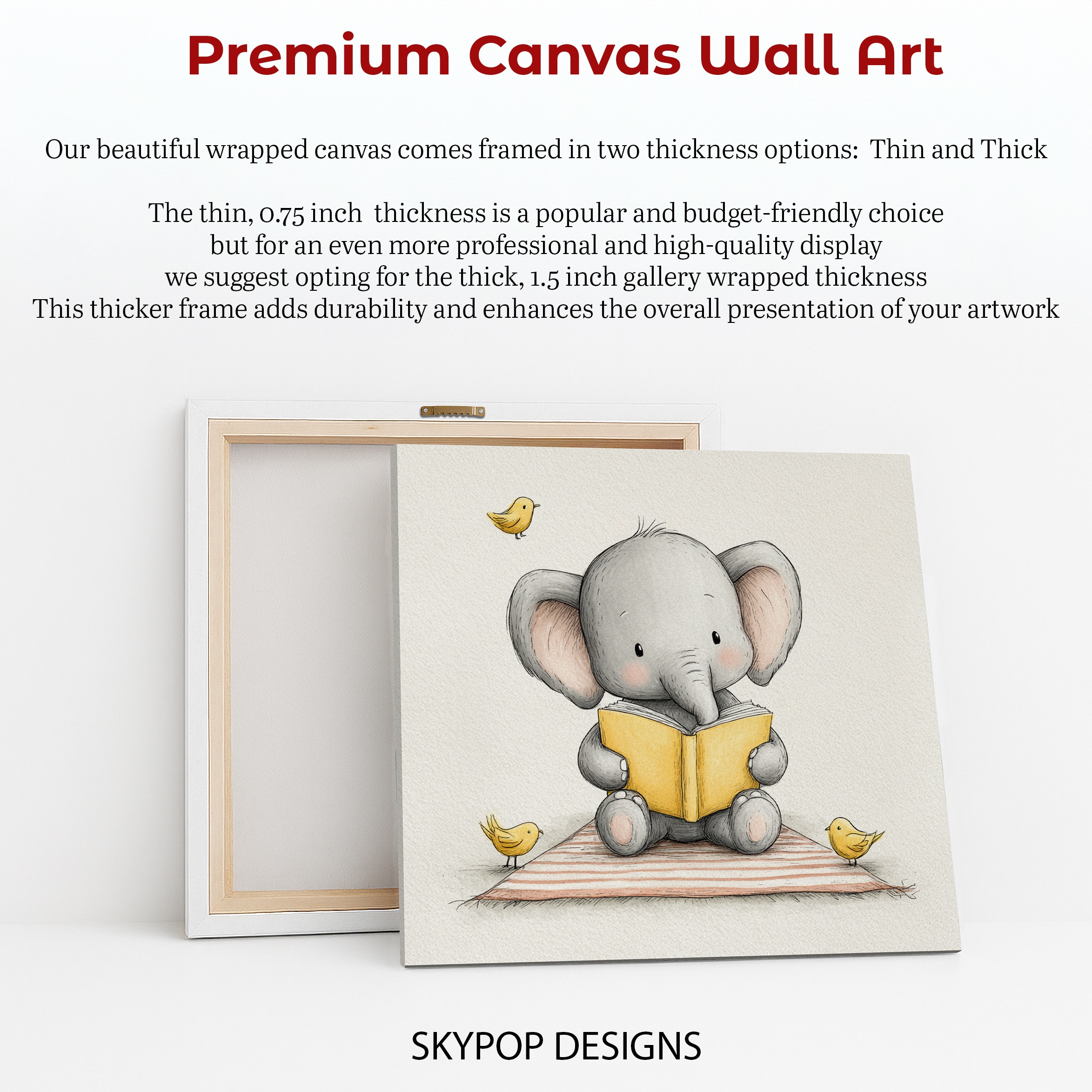 6.jpg Elephant Reading Book Art