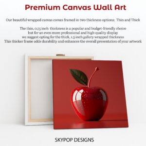 Glossy Red Apple Art