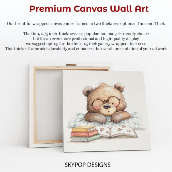 Bear Reading Book Art