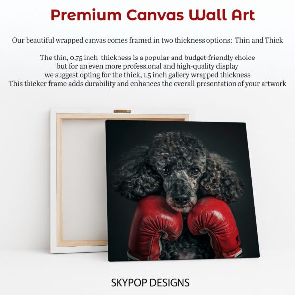 Boxing Poodle Art
