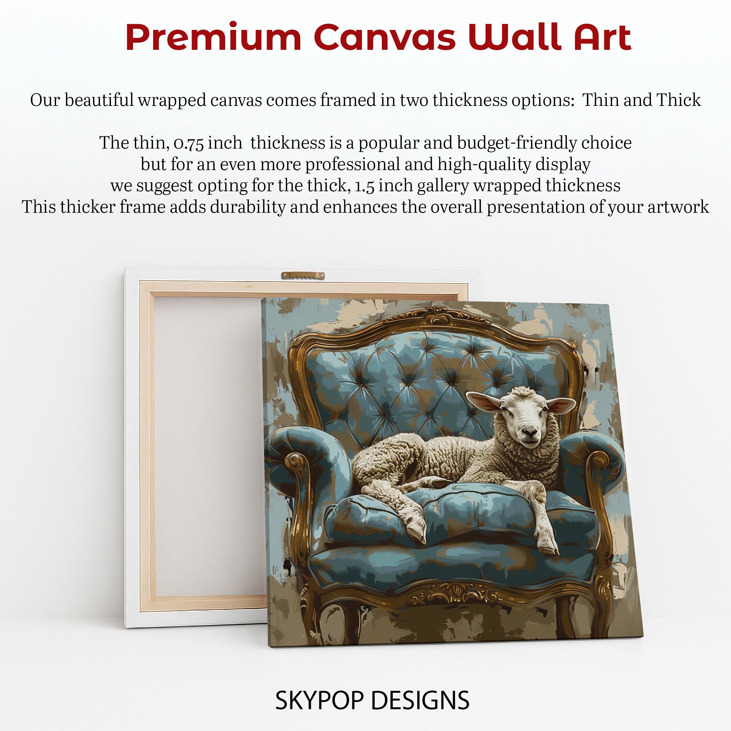 6.jpg Sheep on Antique Chair Art