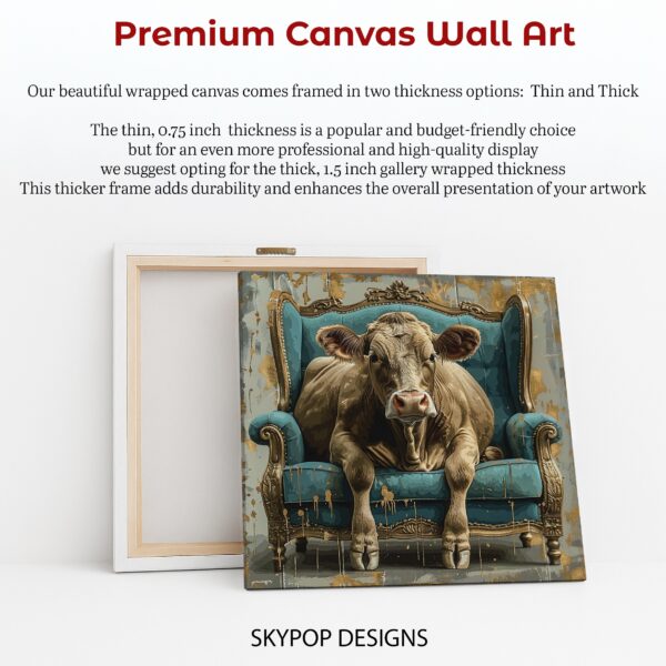 Cow Armchair Art