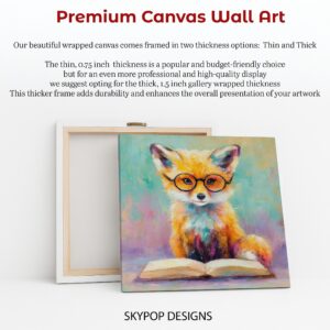 Fox Reading Glasses Art